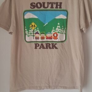 South Park Graphic Short Sleeve Tee - Beige